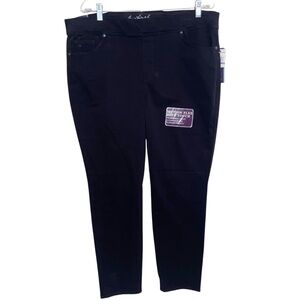 Gloria Vanderbilt Jeans Womens Size 18 Avery Black Slim Leg Pullon Stretch Pants